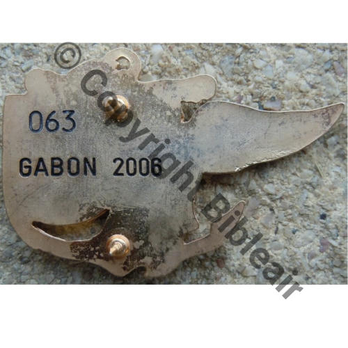 NH  GABON Det GENIE AIR 1er MANDAT 2006 BIMA.25eRGA  SM 2Attach PINS Dos lisse irreg grave No063 + GABON2006 Src.lapetitebrocdechacha 44EurInv 